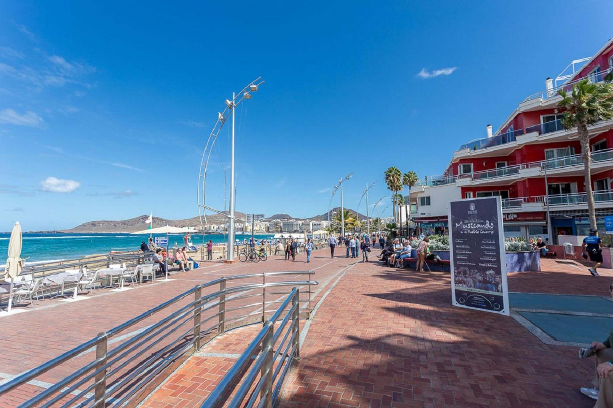 Estudio Con Balcon Playa Las Canteras Лас Палмас де Гран Канария Екстериор снимка